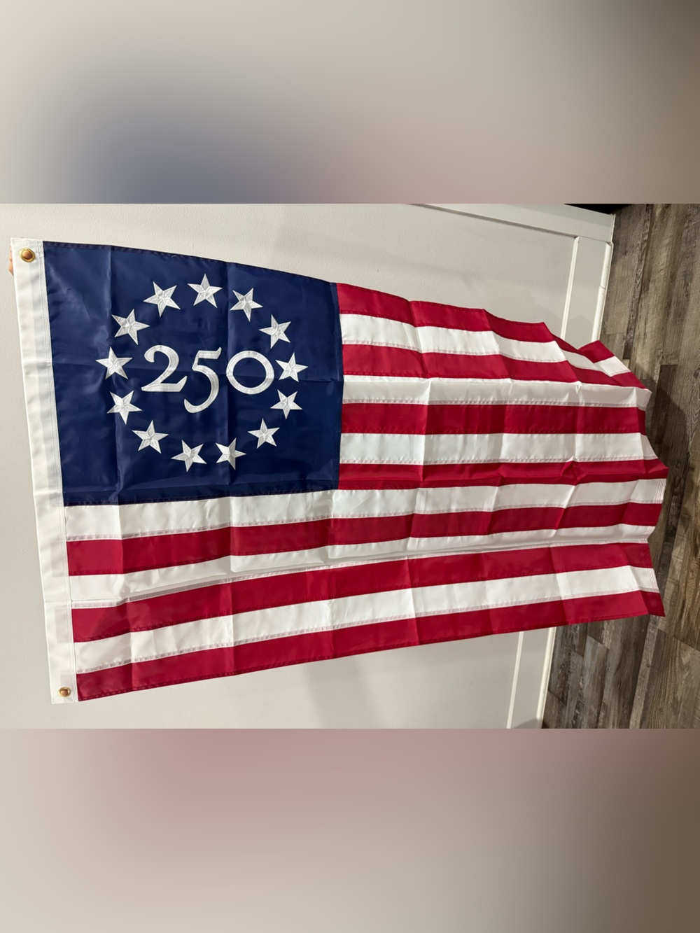 USA 250 Anniversary Betsy Ross Style American Flag 3x5 ft Outdoor Embroidered 13